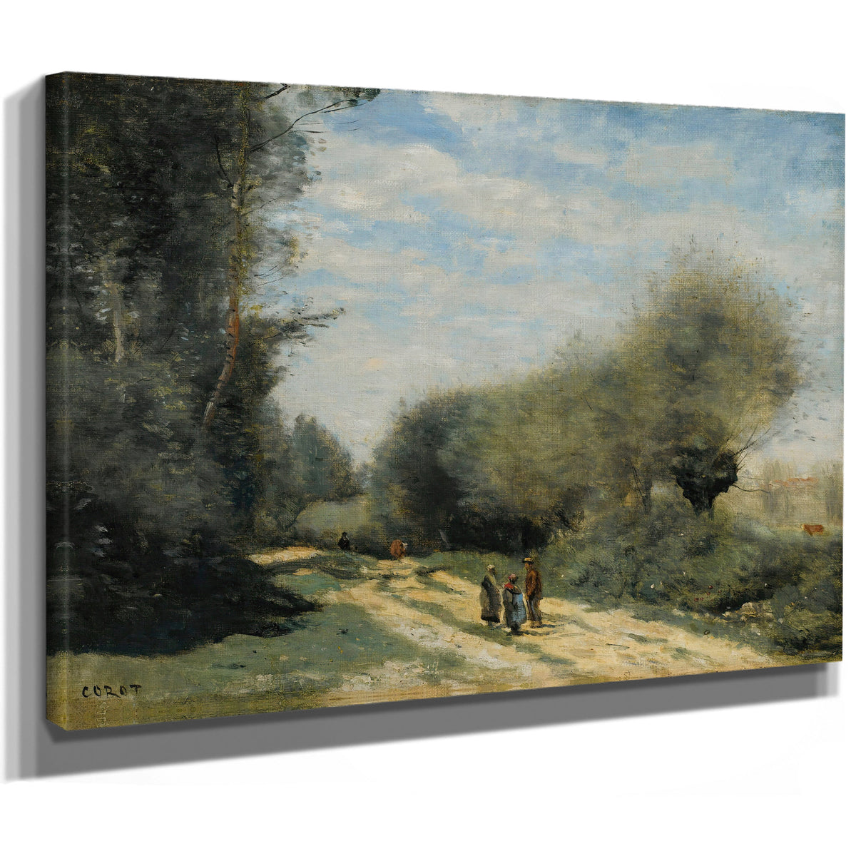 Crecy En Brie Route Dans la Campagne By Camille Corot