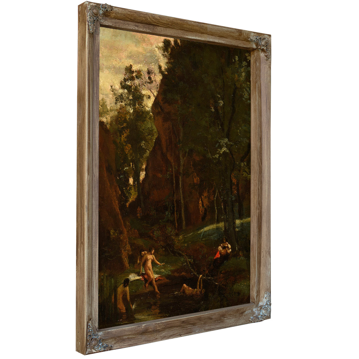 Diane Au Bain By Camille Corot