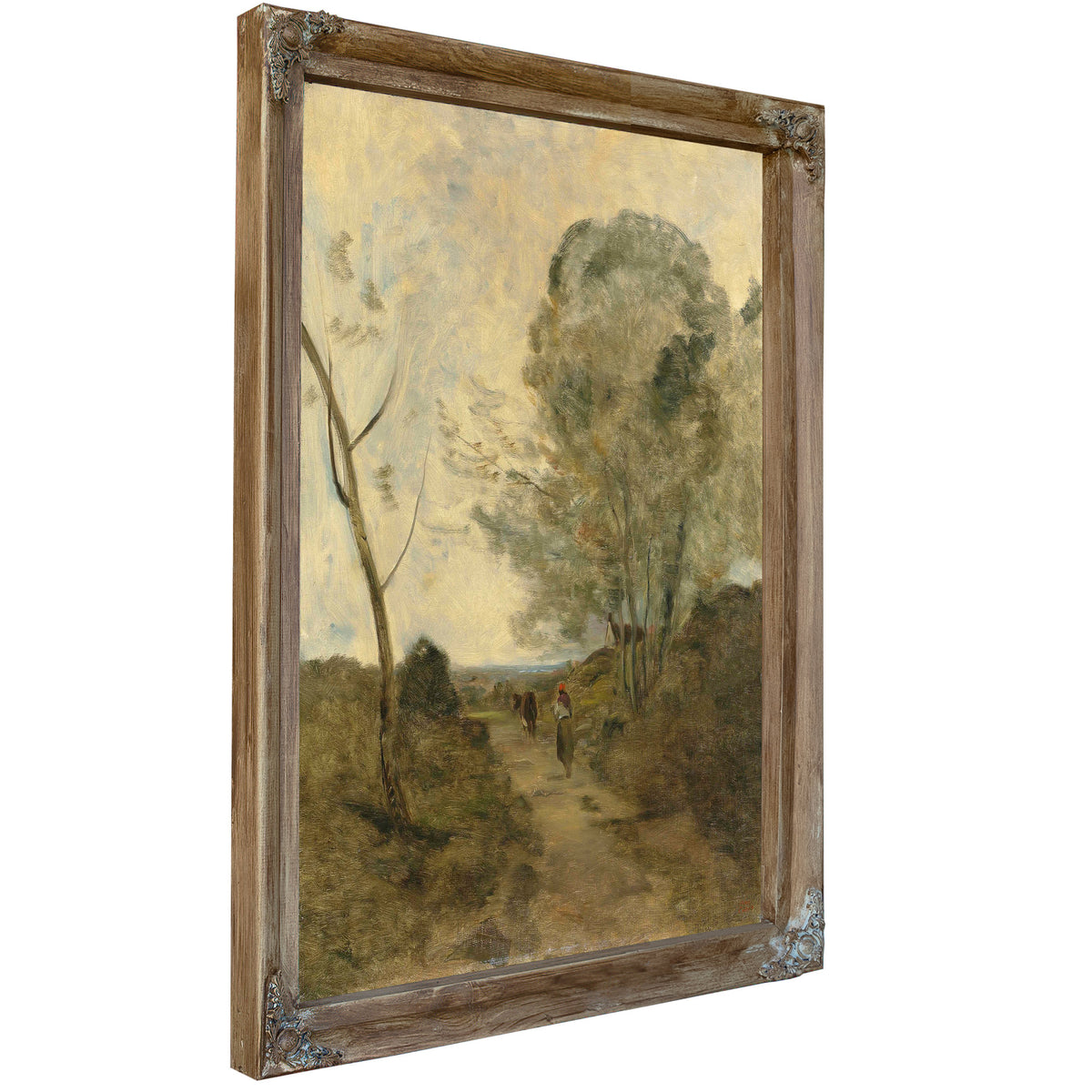 Environs Darleux Paysanne Conduisant By Camille Corot