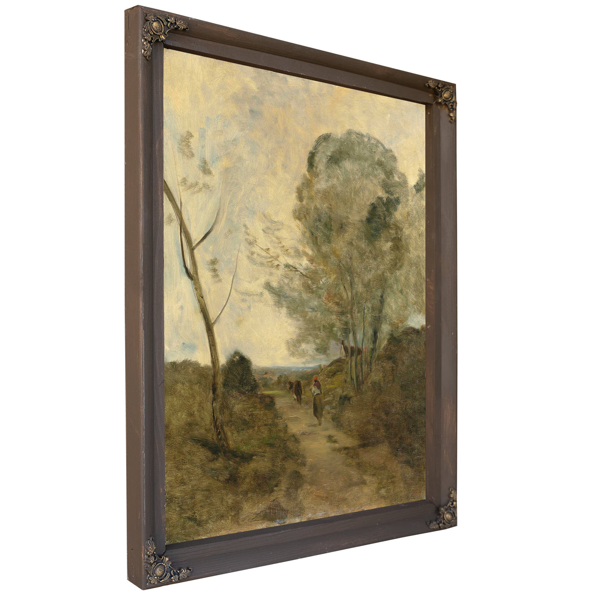 Environs Darleux Paysanne Conduisant By Camille Corot