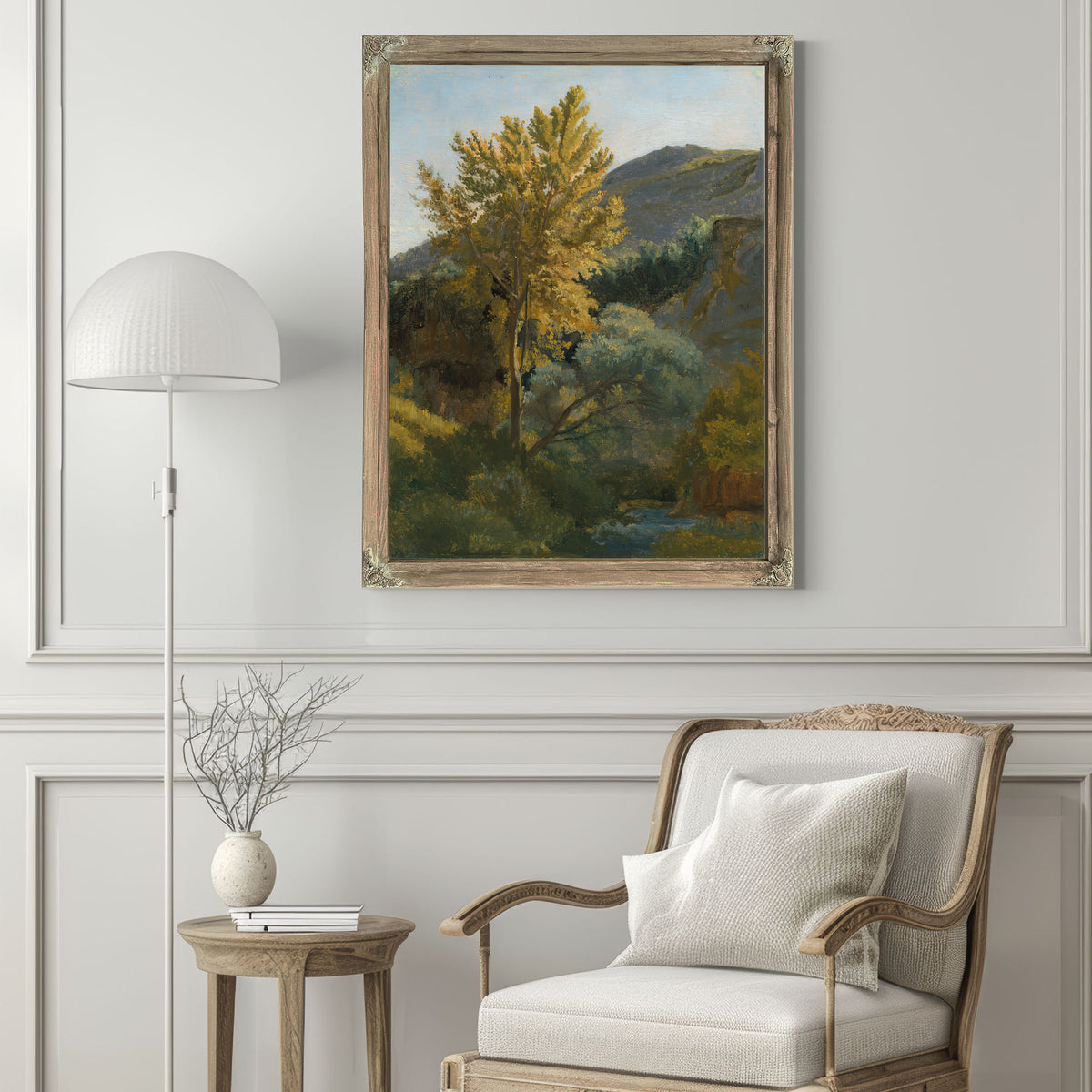 Etude Darbre Pres Dun Torrent En By Camille Corot