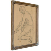 Etude Dhomme Agenouille By Camille Corot