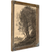Figure Assise Dans Un Paysage Arbore By Camille Corot