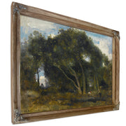 Fontainebleau Chenes Inclines Dans Une By Camille Corot