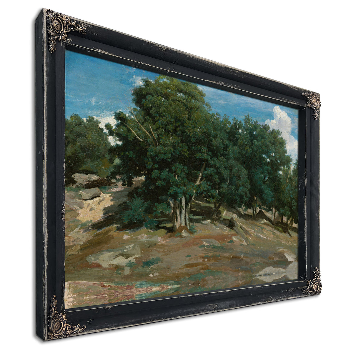 Fontainebleau Oak Trees Bas Breau By Camille Corot
