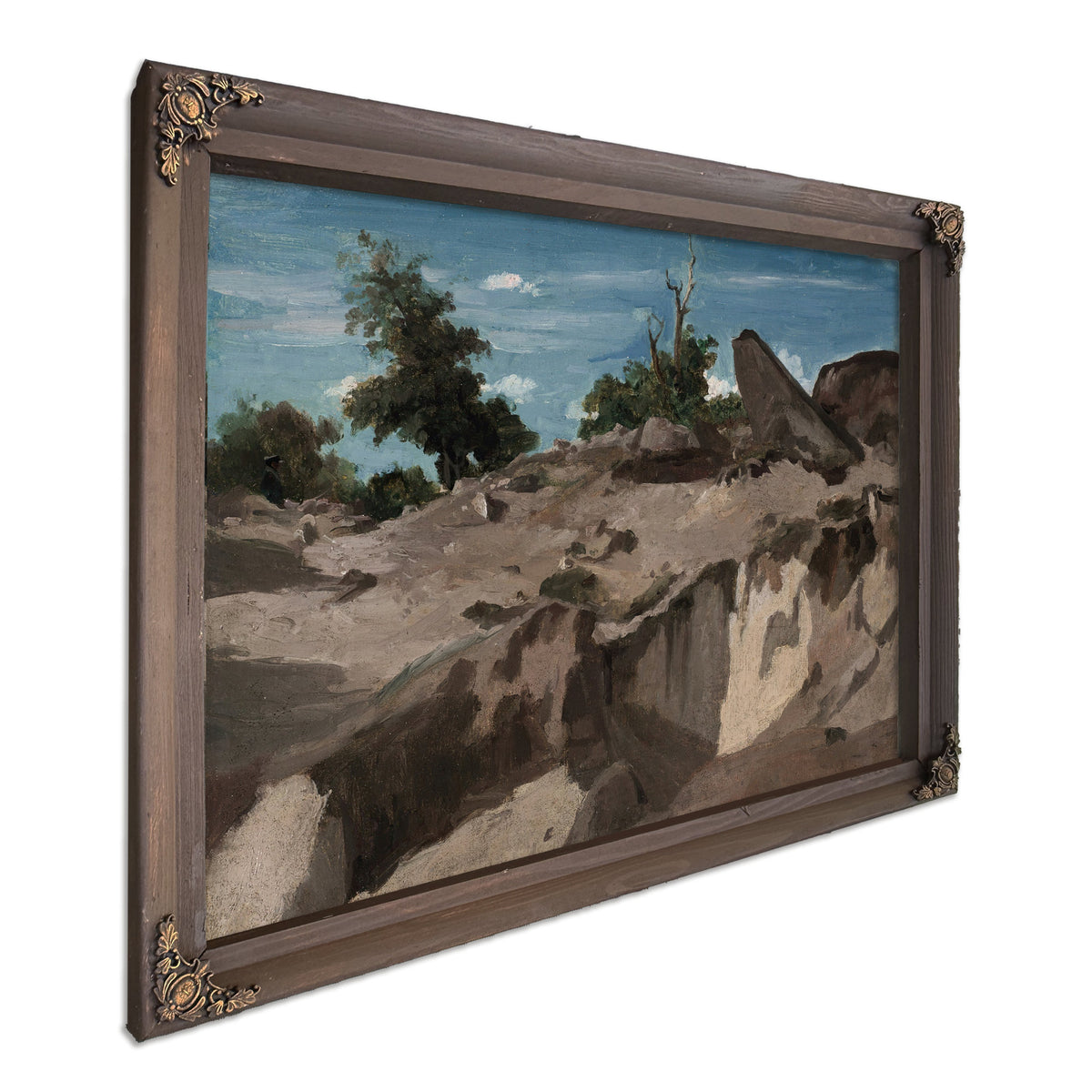 Foret de Fontainebleau Au Plateau By Camille Corot