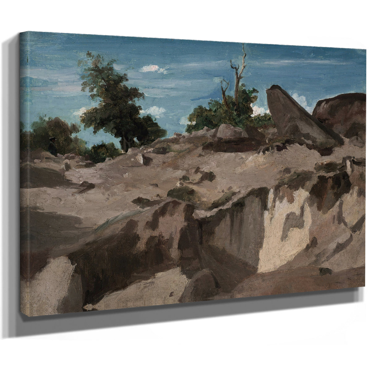 Foret de Fontainebleau Au Plateau By Camille Corot