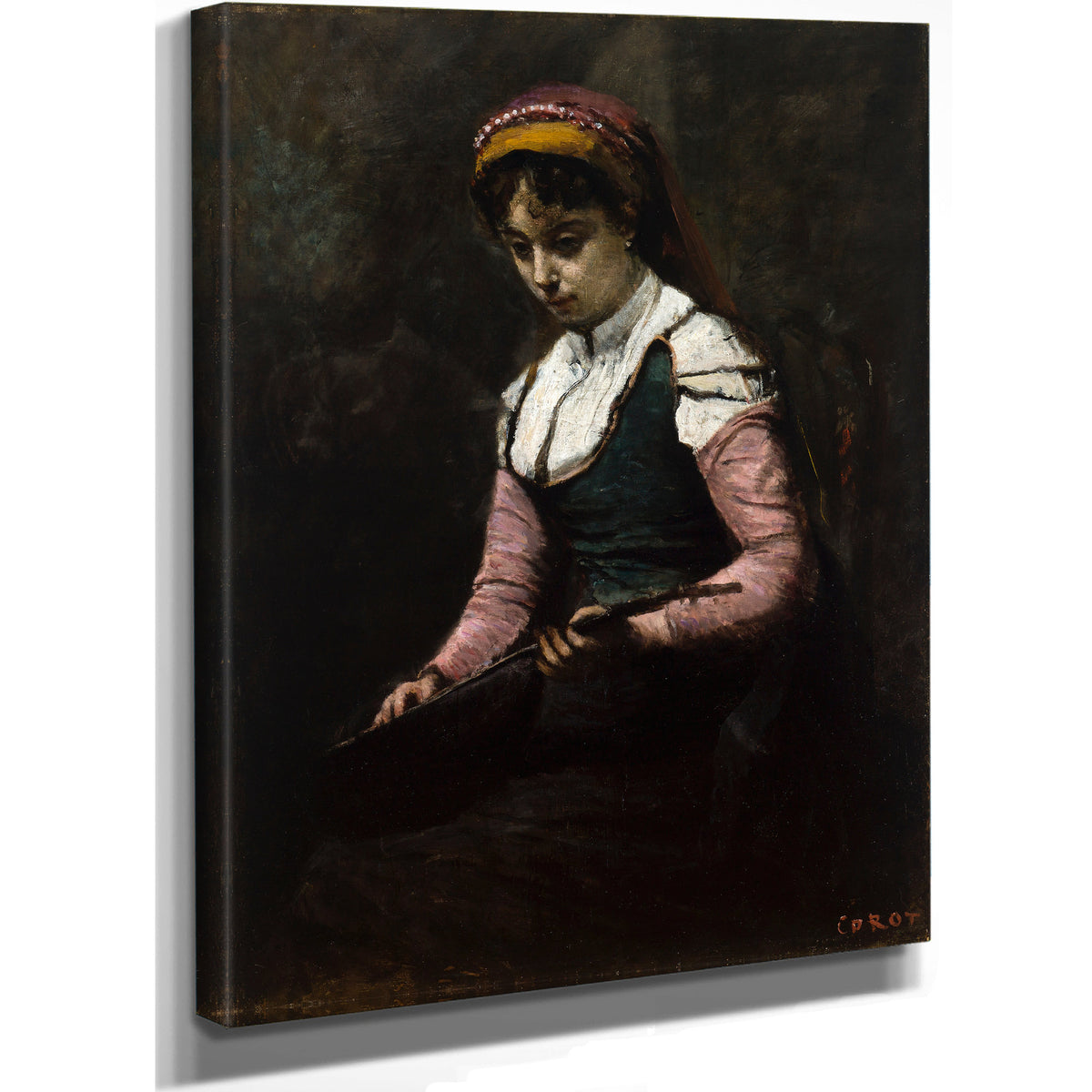 Girl Mandolin By Camille Corot