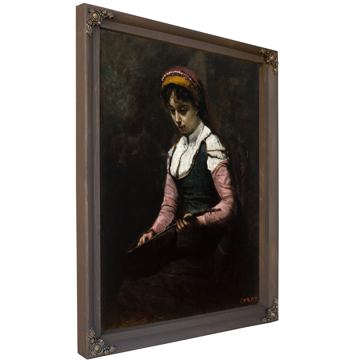 Girl Mandolin By Camille Corot