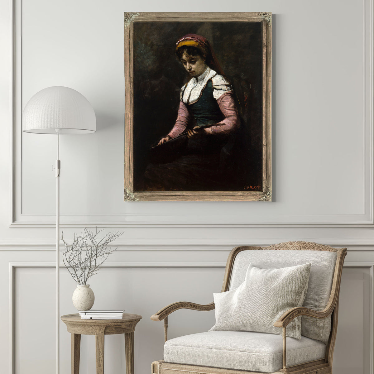 Girl Mandolin By Camille Corot