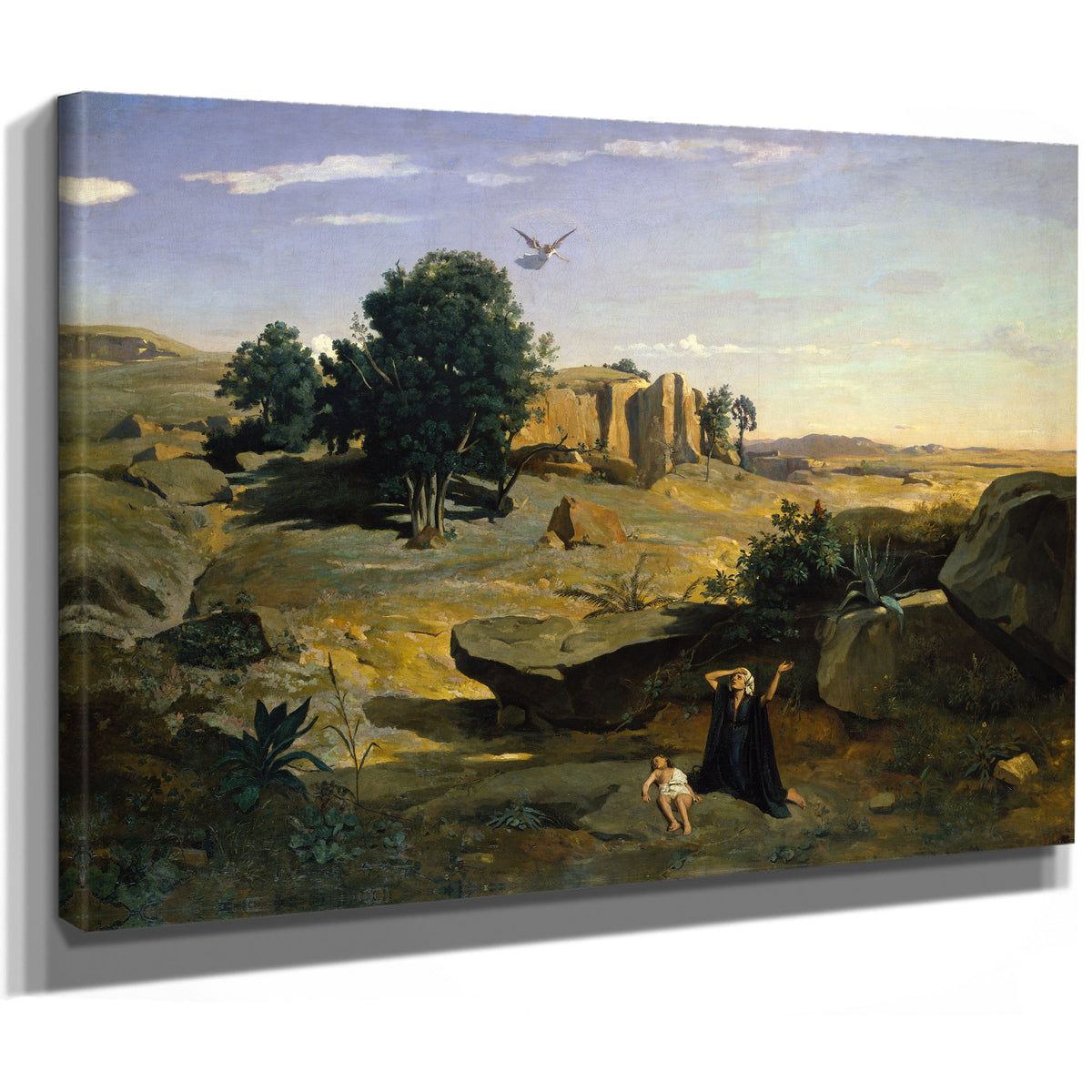 Hagar the Wilderness By Camille Corot