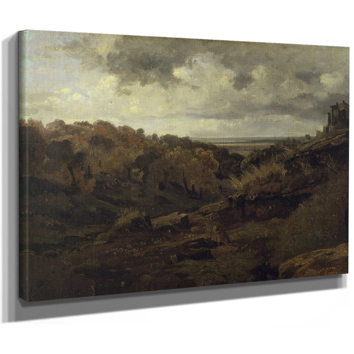 Italian Landscape Near Marino Autumn By Camille Corot