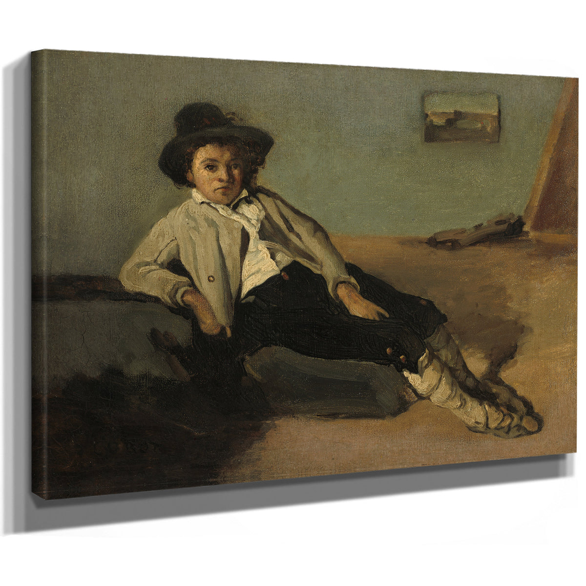 Italian Peasant Boy By Camille Corot