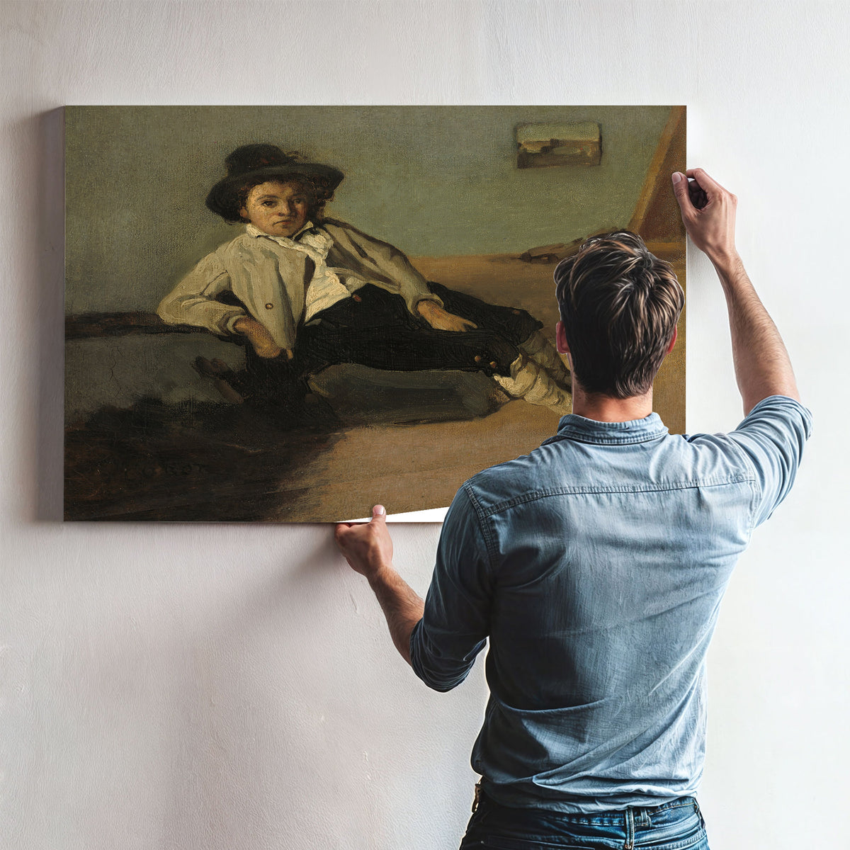 Italian Peasant Boy By Camille Corot