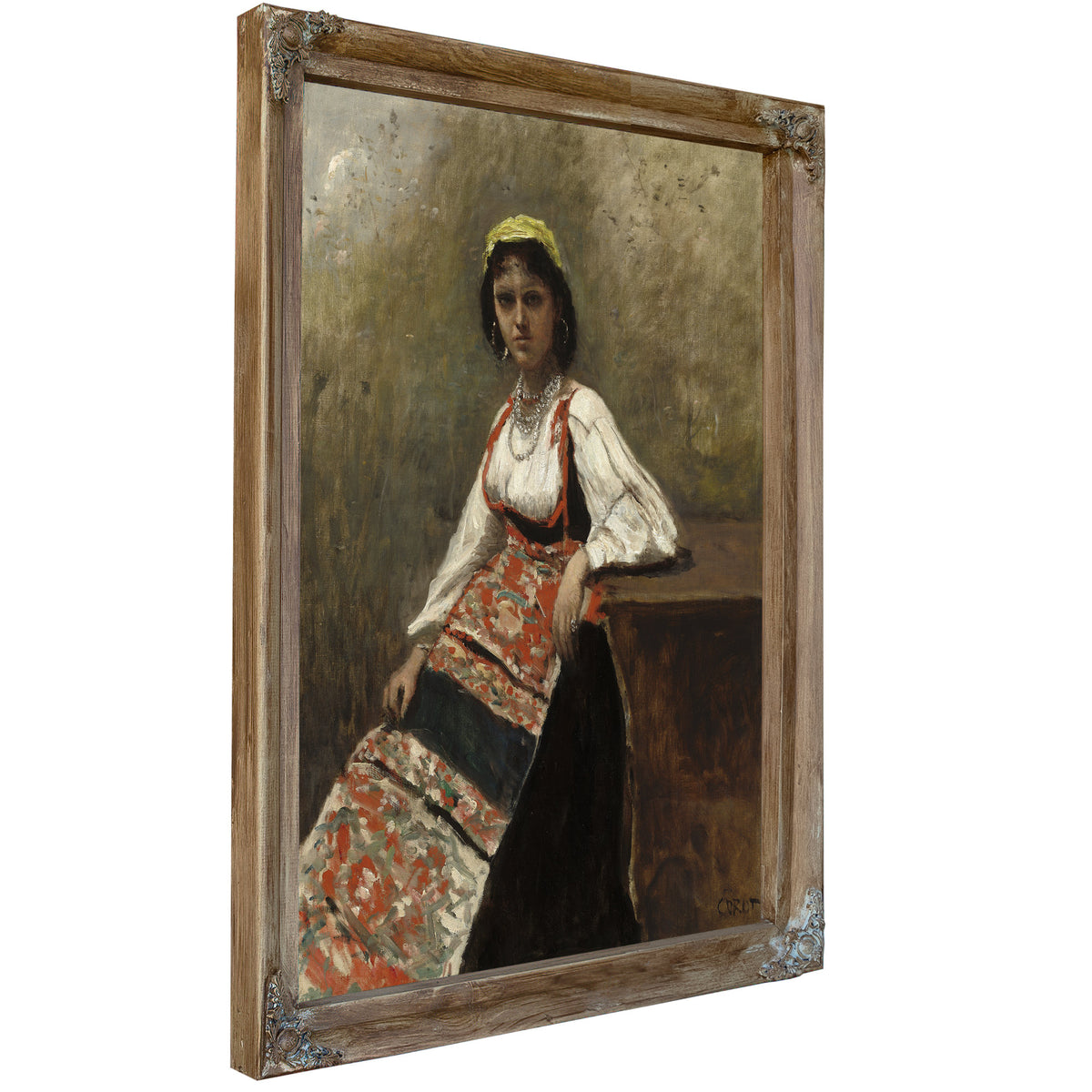 Italian Woman la Morieri By Camille Corot