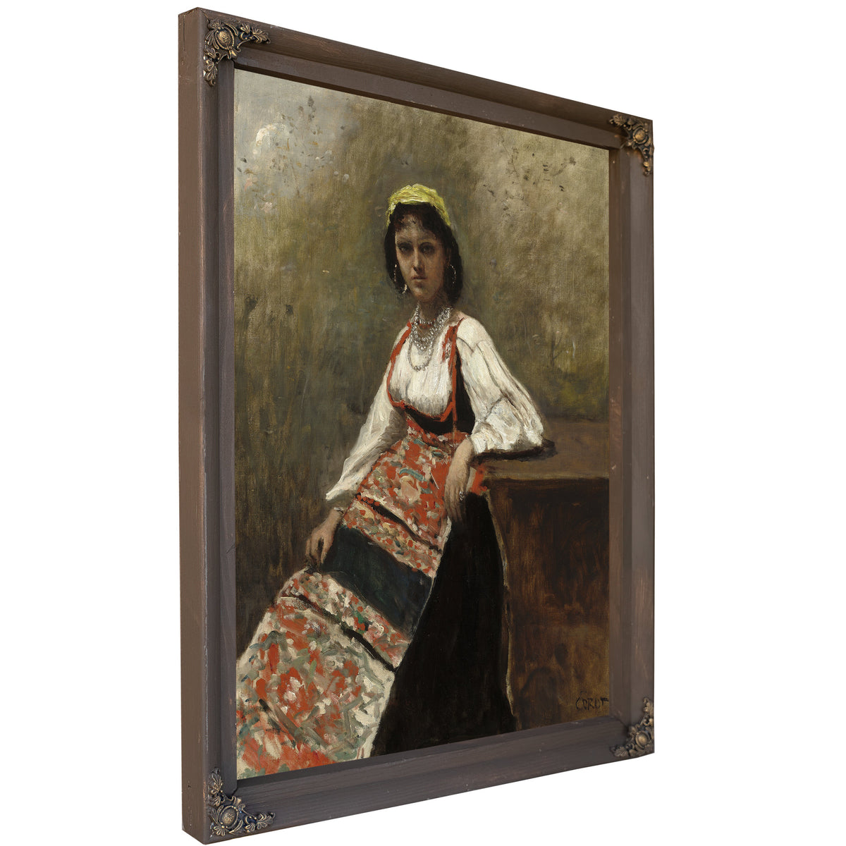 Italian Woman la Morieri By Camille Corot