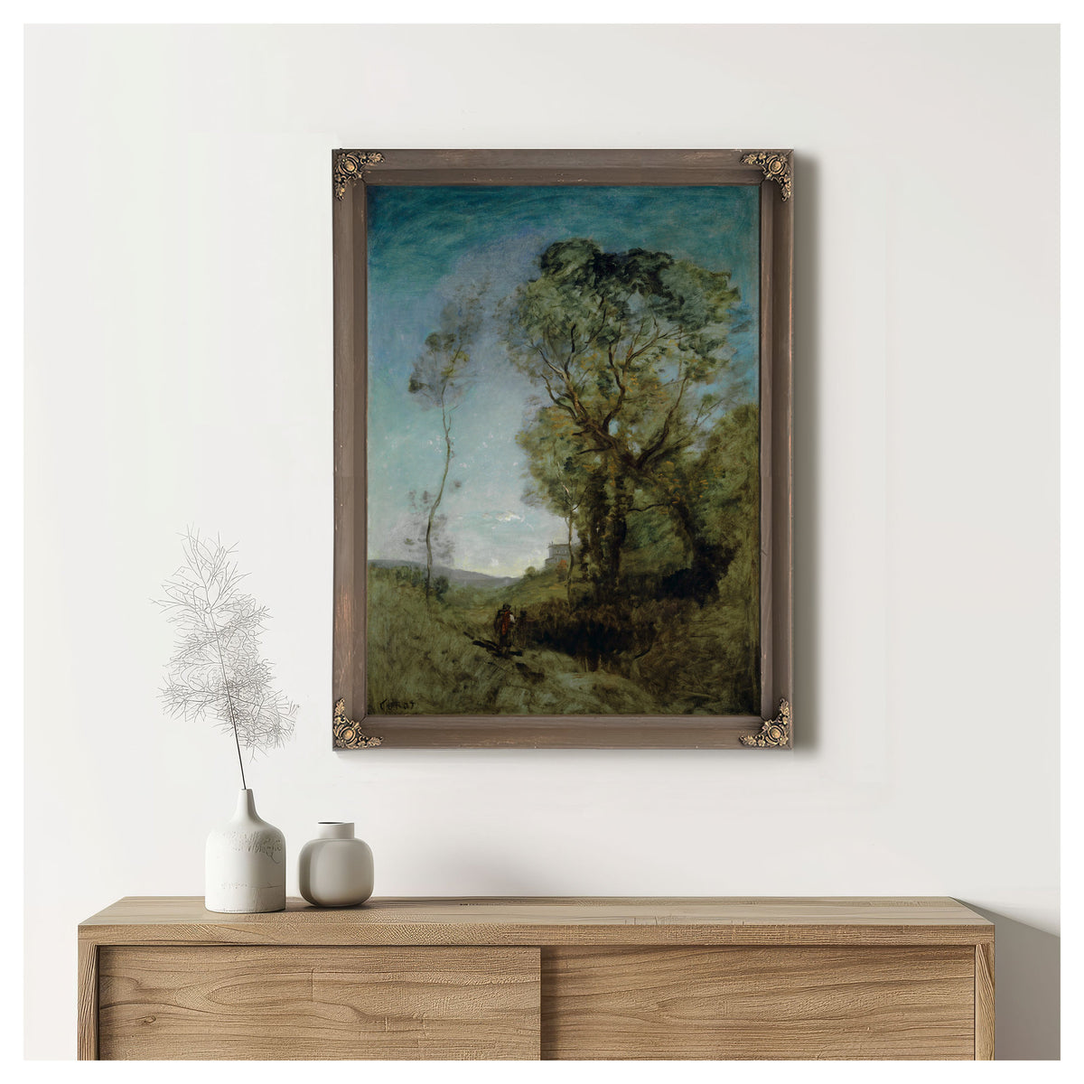 Italienische Villa Hinter Pinien By Camille Corot