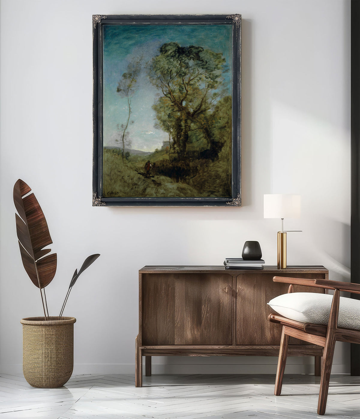Italienische Villa Hinter Pinien By Camille Corot