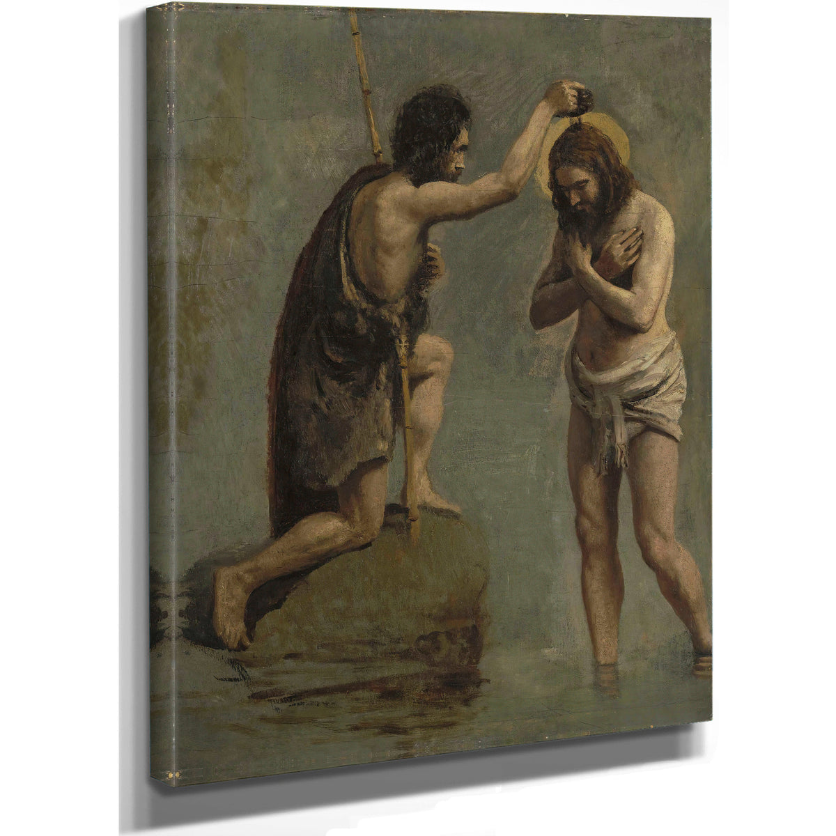 Jesus et Saint Jean Etude Pour le By Camille Corot