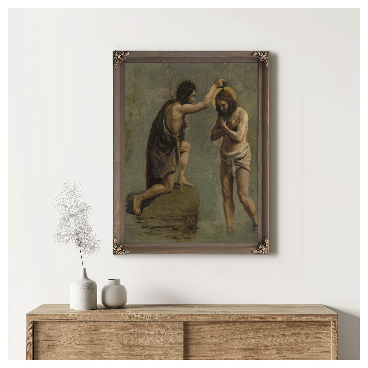 Jesus et Saint Jean Etude Pour le By Camille Corot