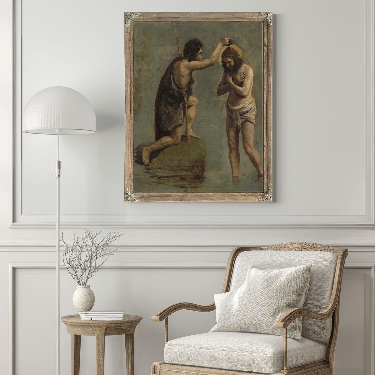 Jesus et Saint Jean Etude Pour le By Camille Corot