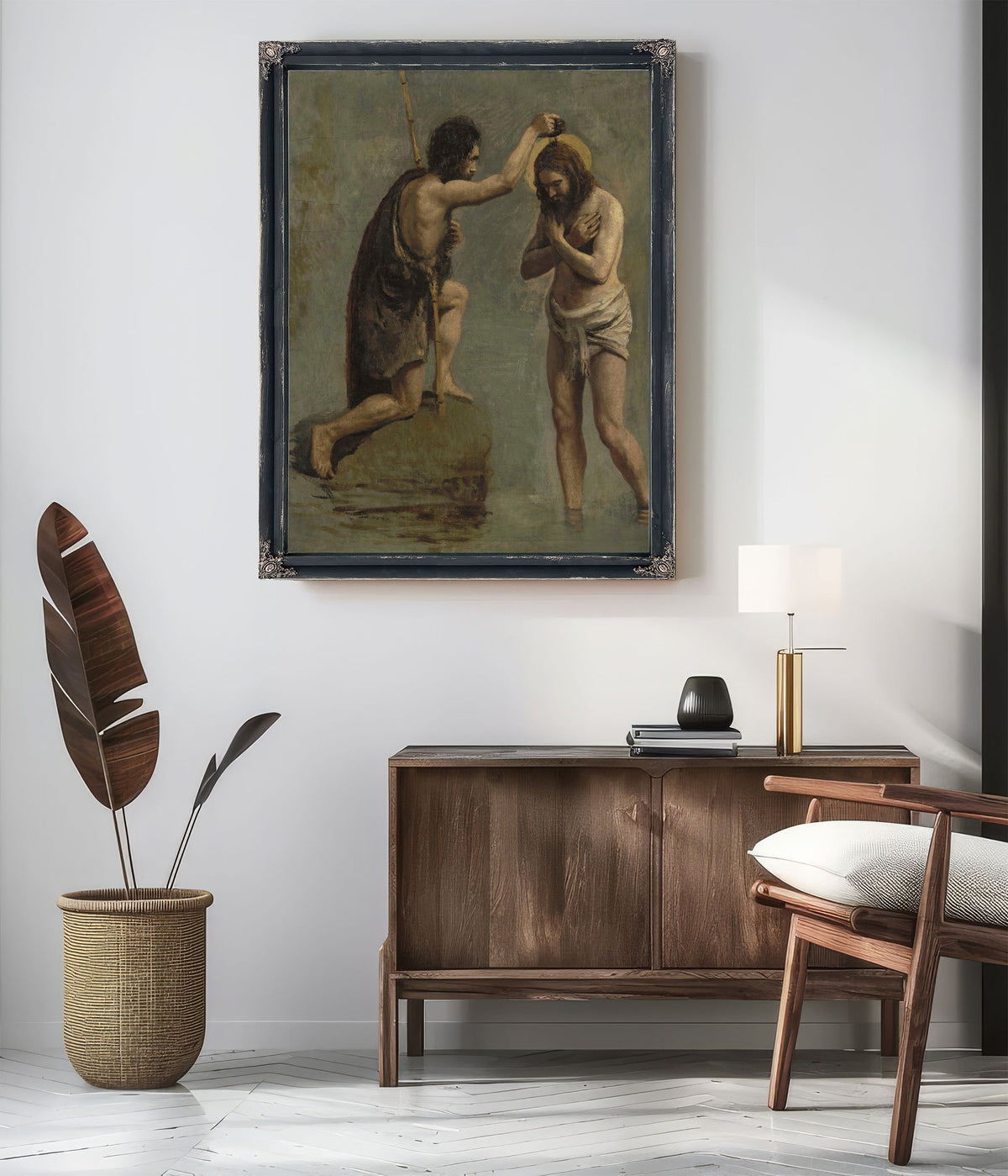 Jesus et Saint Jean Etude Pour le By Camille Corot