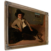 Jeune Italien Assis By Camille Corot