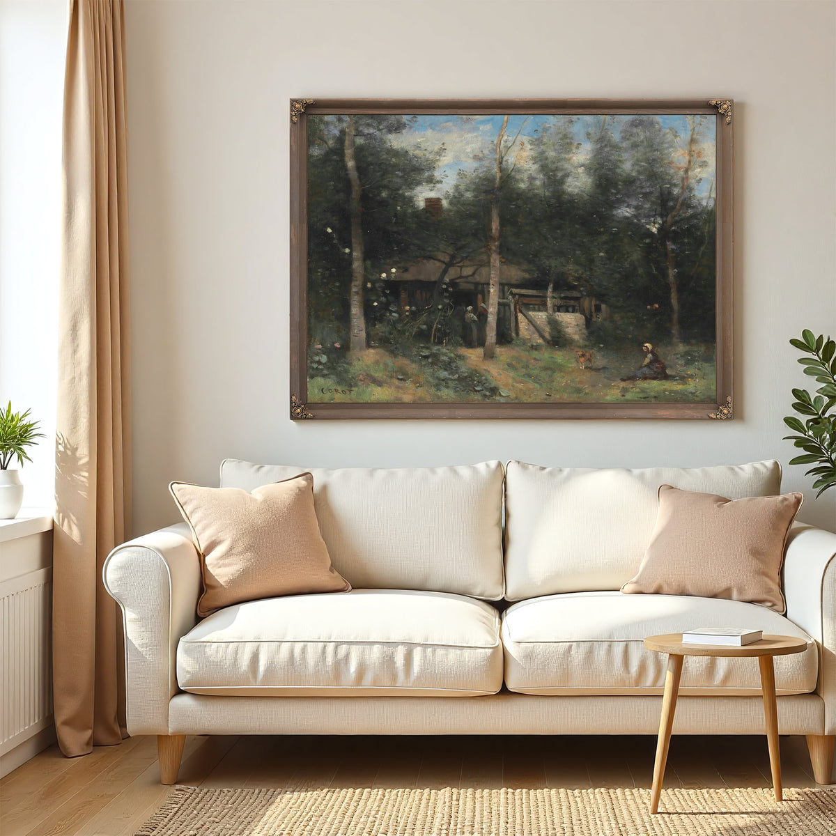 La Chaumiere Aux Sureaux Normandie By Camille Corot