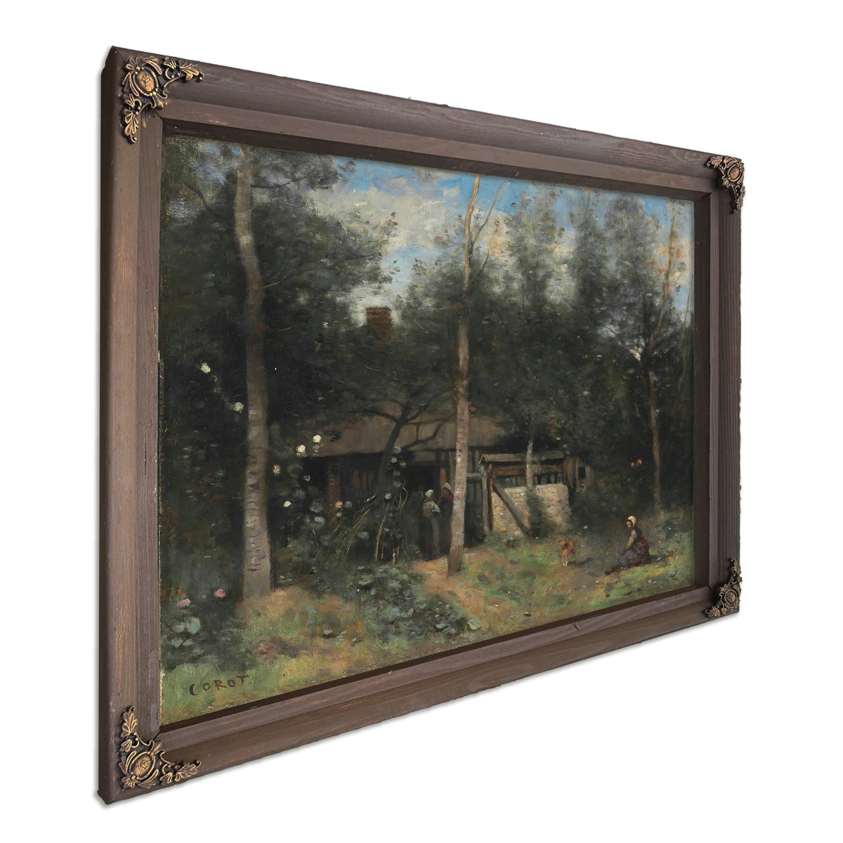 La Chaumiere Aux Sureaux Normandie By Camille Corot