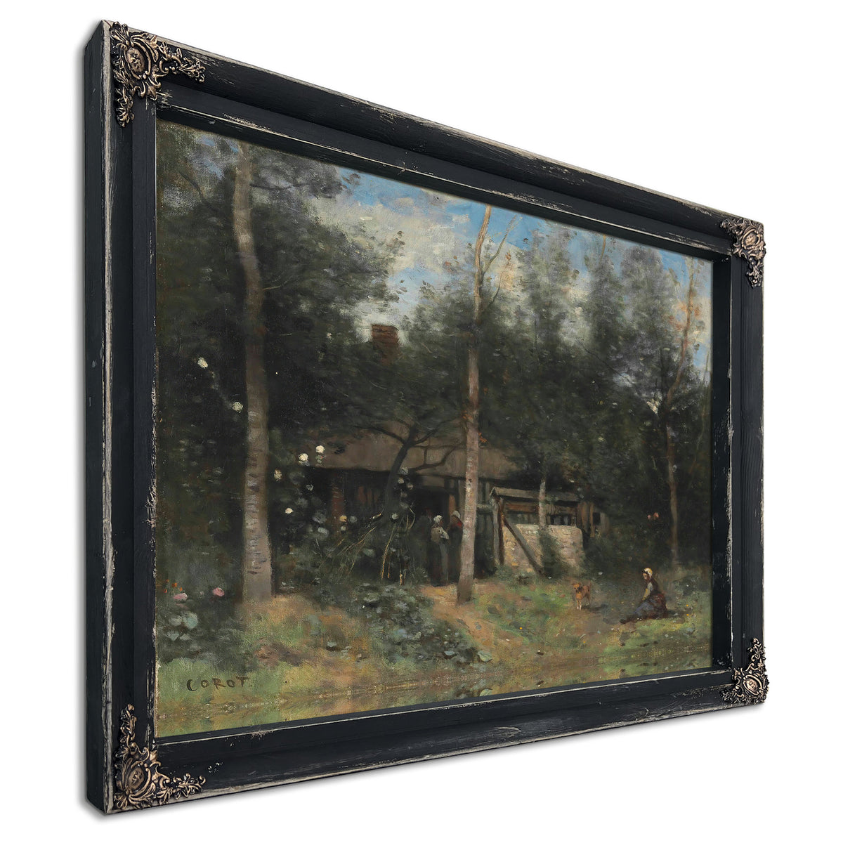 La Chaumiere Aux Sureaux Normandie By Camille Corot