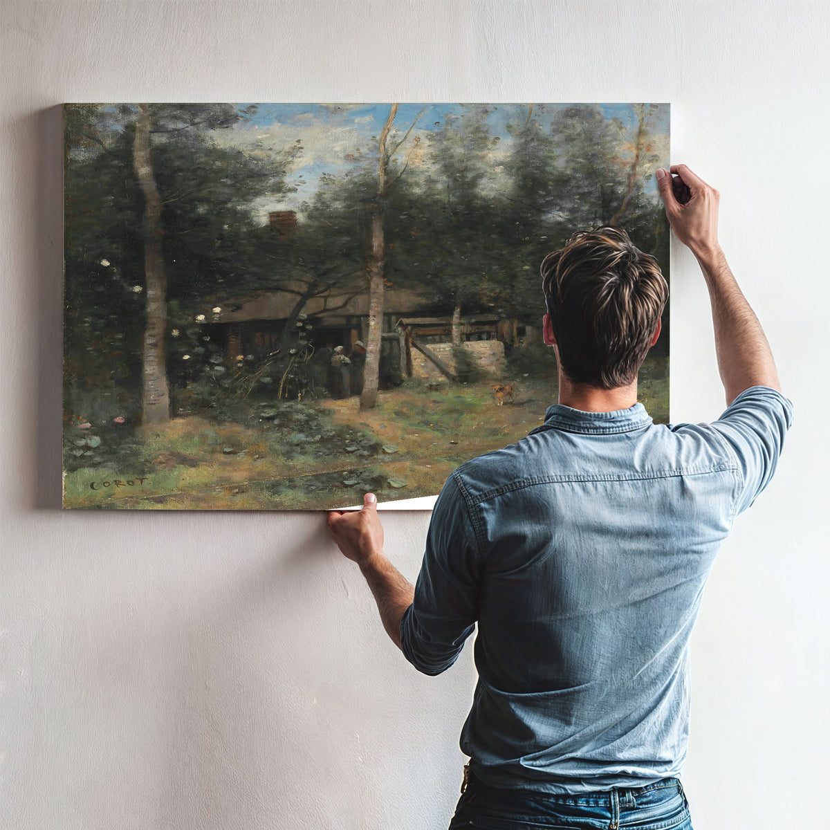 La Chaumiere Aux Sureaux Normandie By Camille Corot