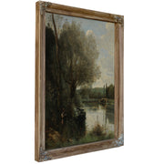 La Liseuse Sur la Rive Boisee By Camille Corot