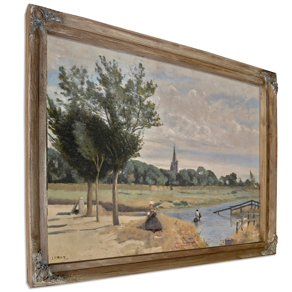 La Rochelle Labreuvoir Vue Prise Pres By Camille Corot