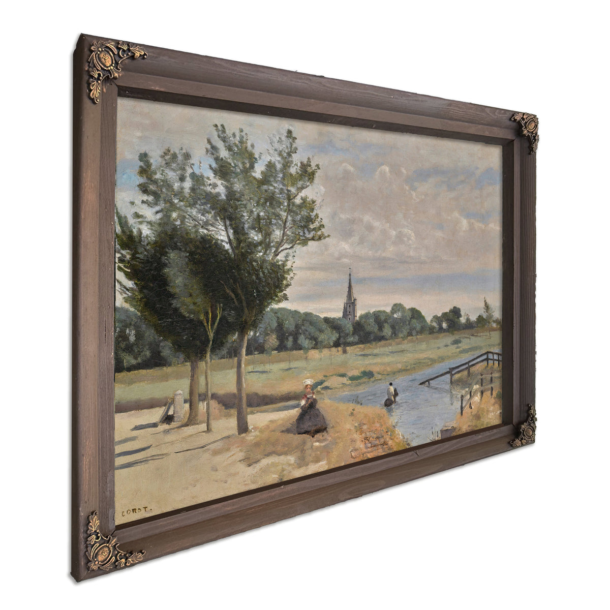 La Rochelle Labreuvoir Vue Prise Pres By Camille Corot