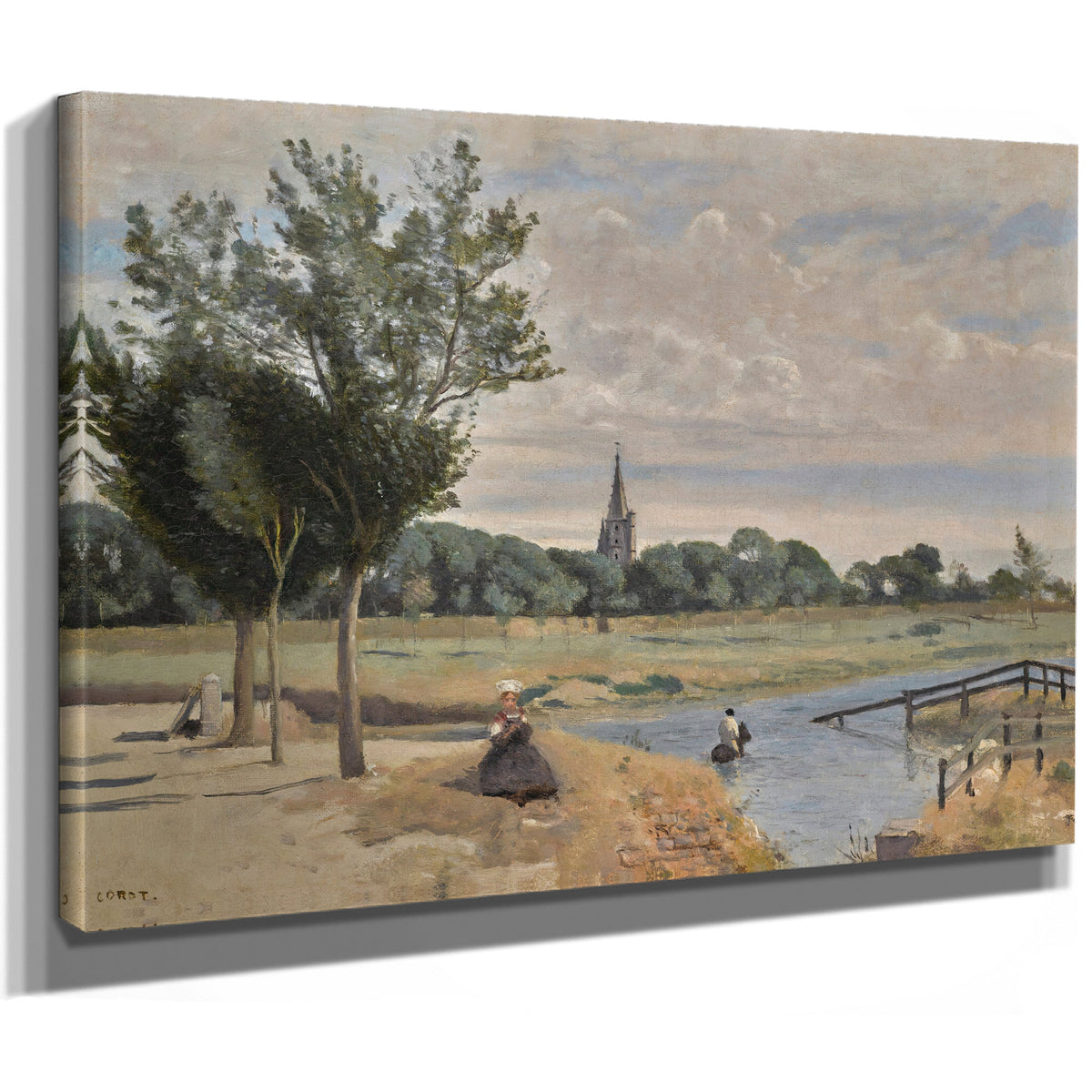 La Rochelle Labreuvoir Vue Prise Pres By Camille Corot