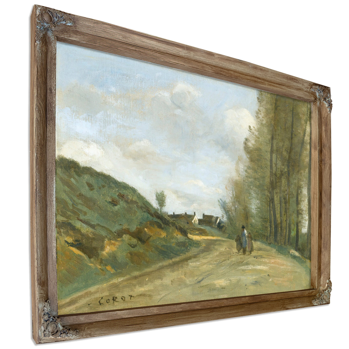 La Route de Gouvieux Pres de Chantilly By Camille Corot