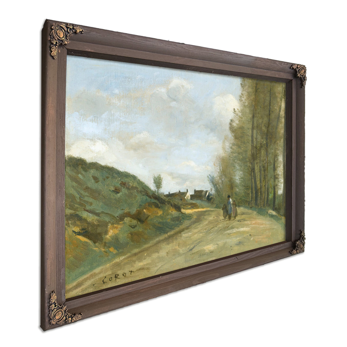 La Route de Gouvieux Pres de Chantilly By Camille Corot