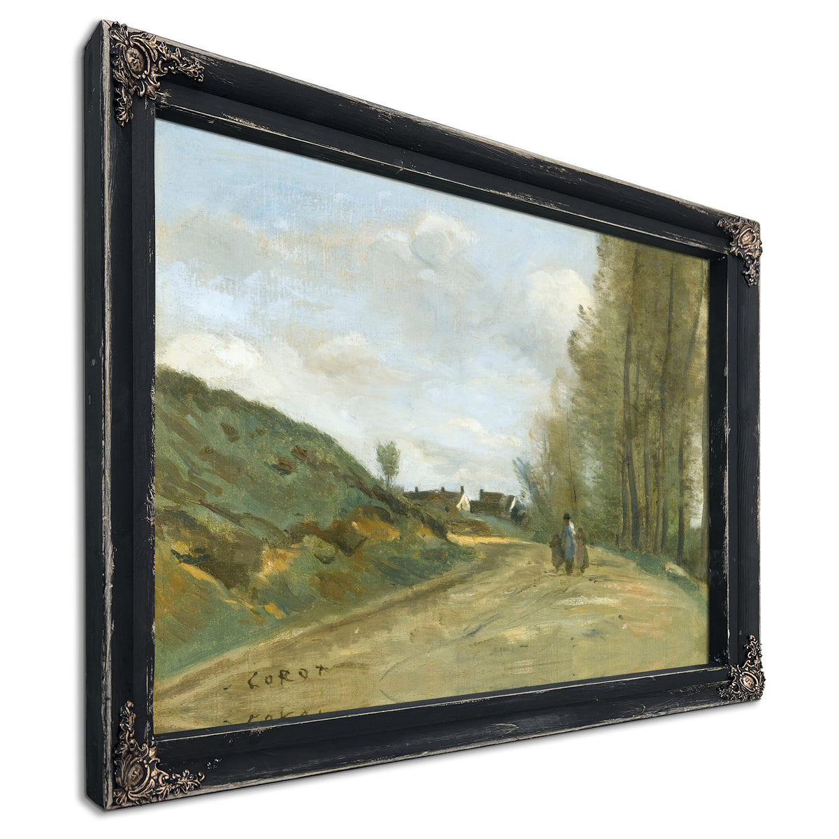 La Route de Gouvieux Pres de Chantilly By Camille Corot