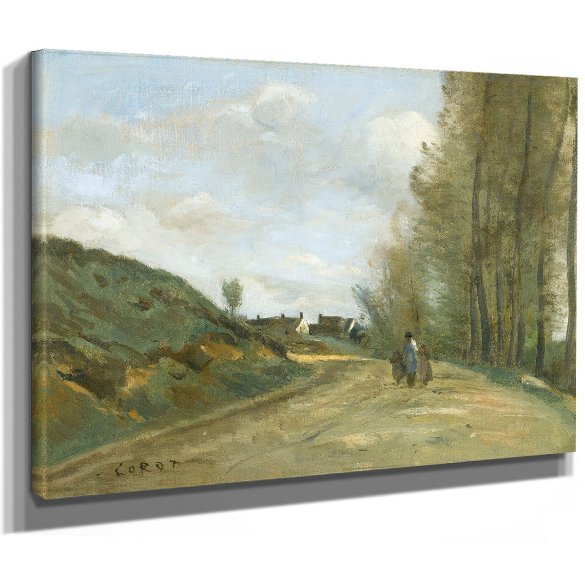 La Route de Gouvieux Pres de Chantilly By Camille Corot