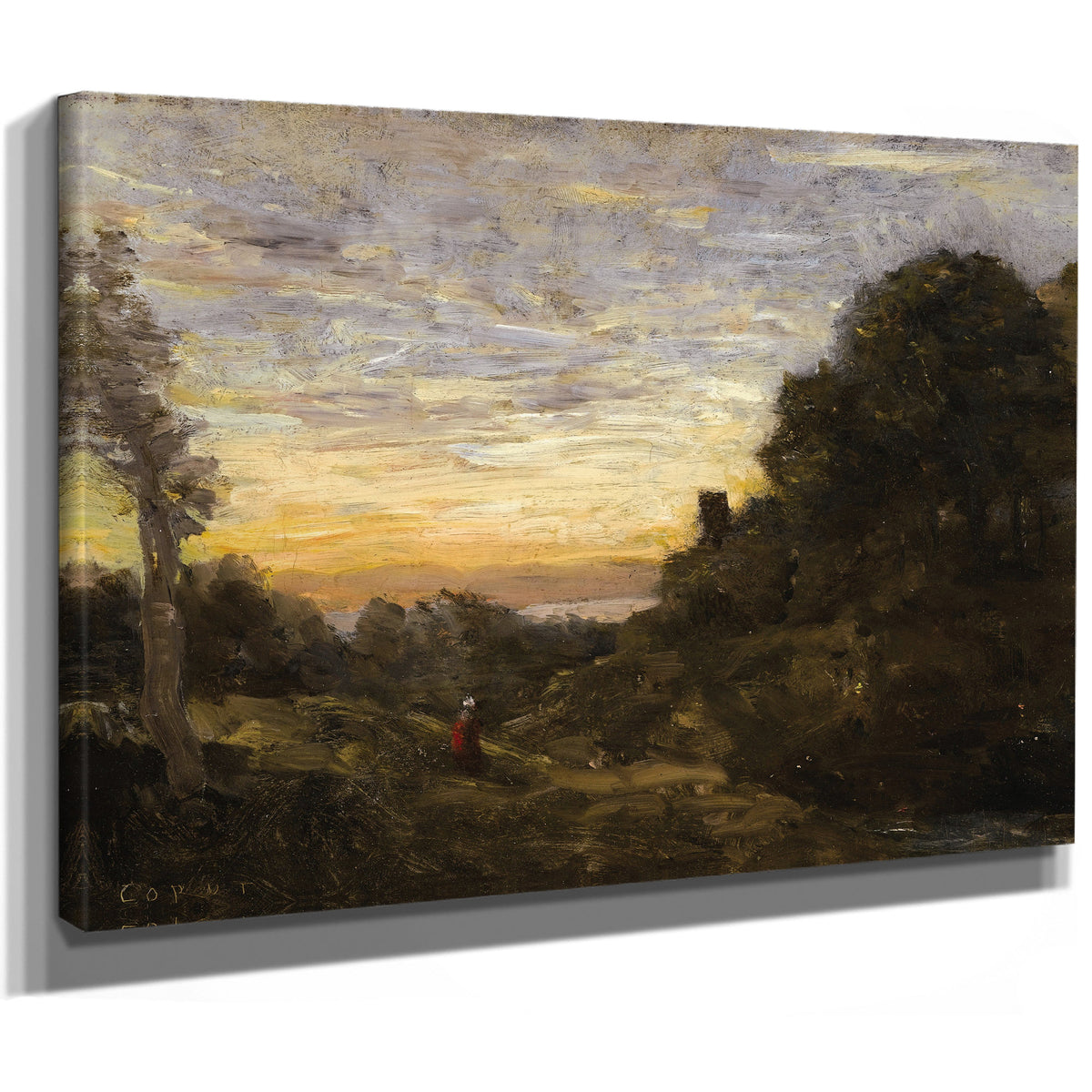 La Tour Dans Les Arbres Tower the By Camille Corot