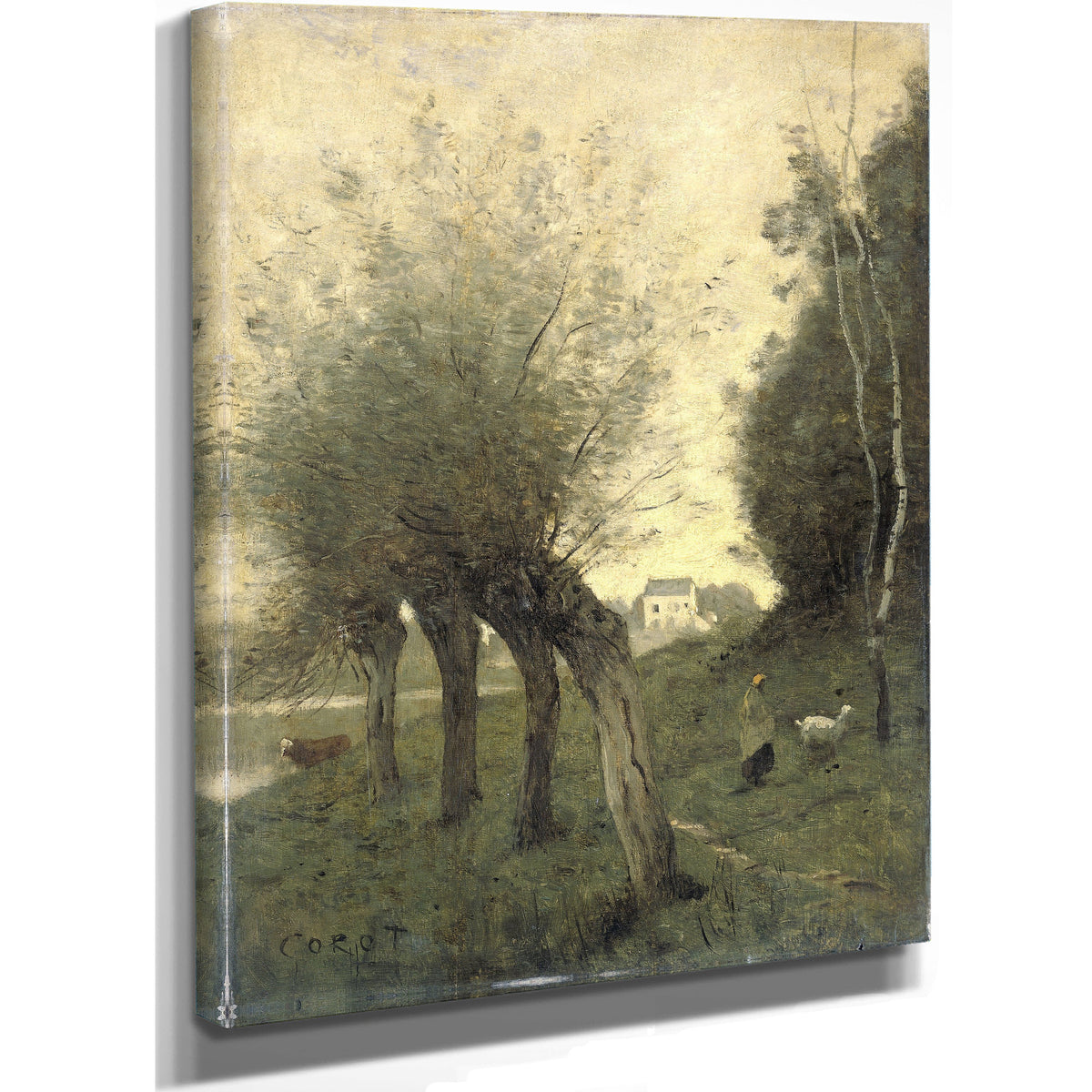 Landscape Pollard Willows By Camille Corot