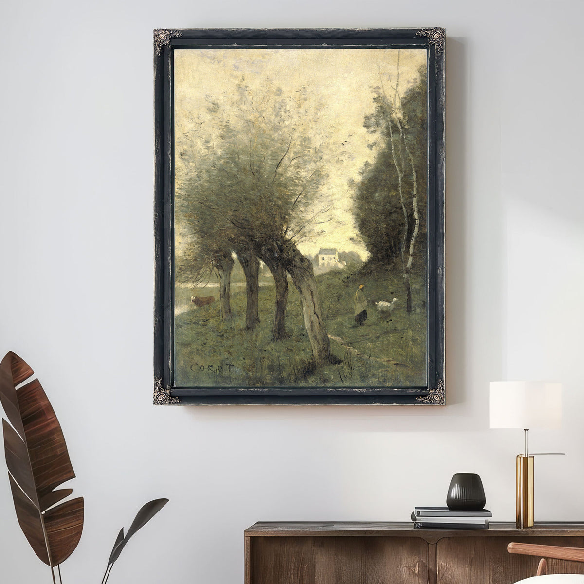 Landscape Pollard Willows By Camille Corot