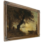 Le Bateau Au Claire de Lune By Camille Corot