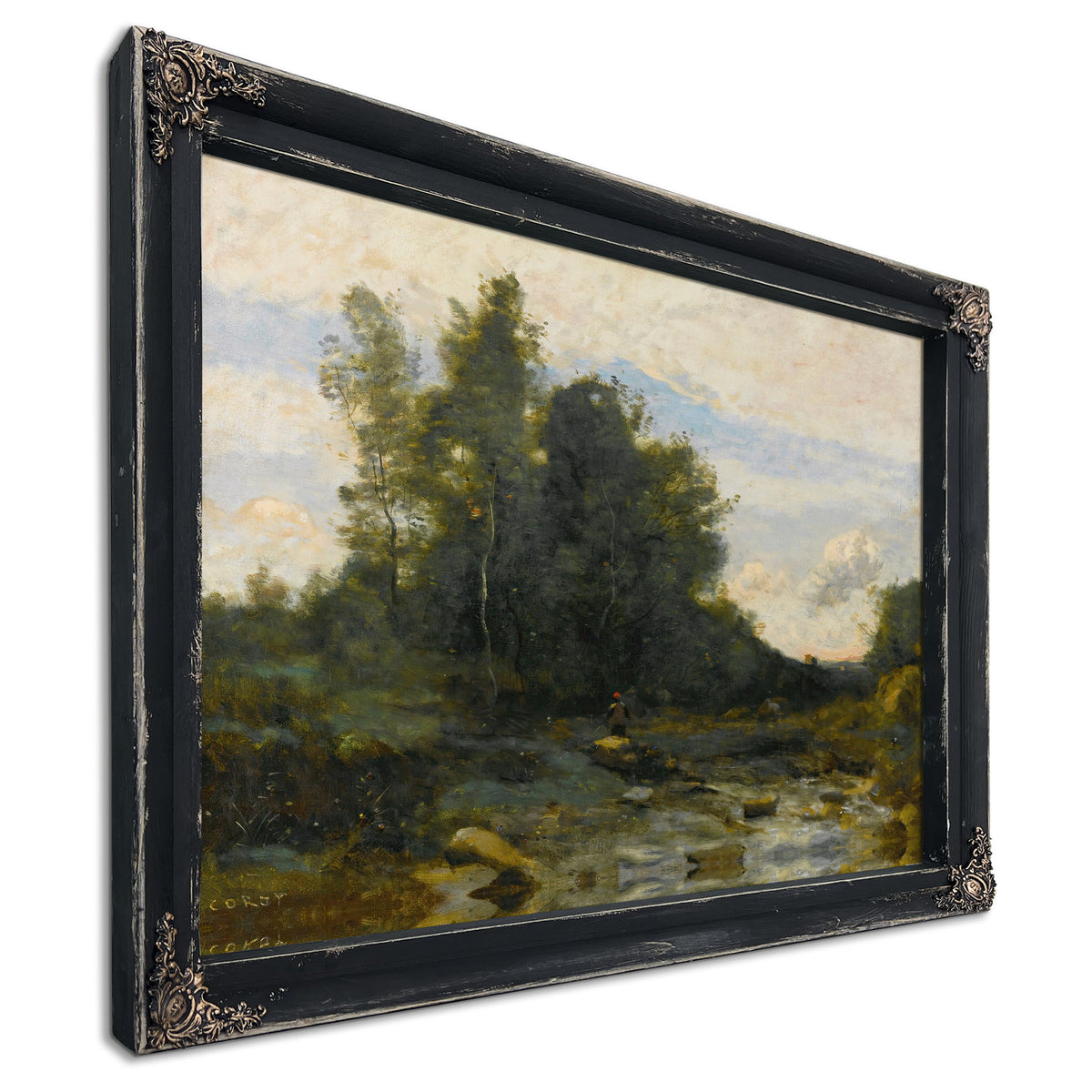 Le Torrent Pierreux Crepuscule 1 By Camille Corot
