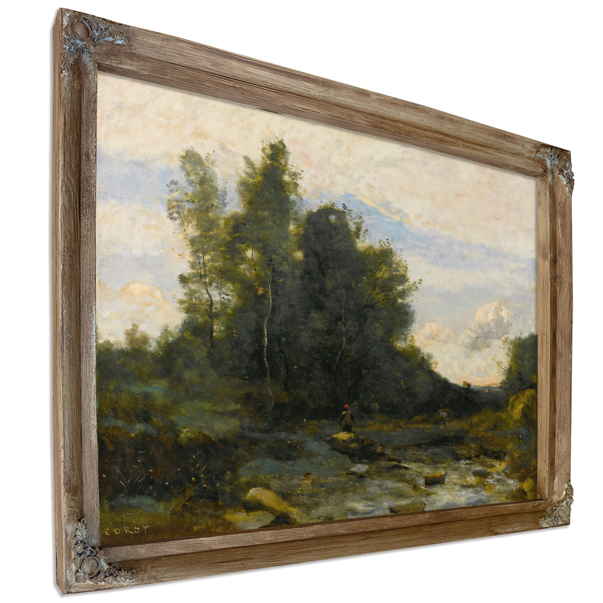 Le Torrent Pierreux Crepuscule By Camille Corot
