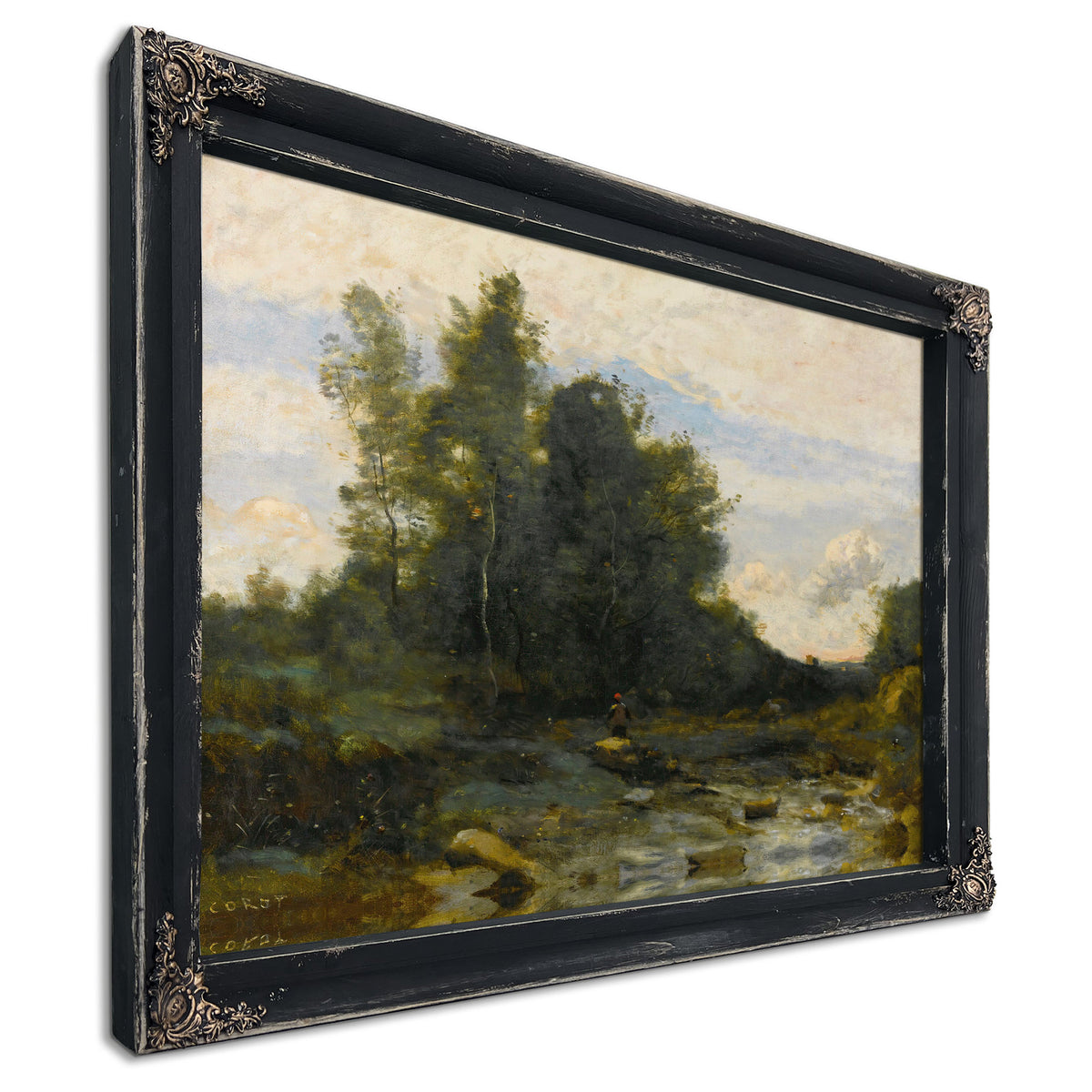 Le Torrent Pierreux Crepuscule By Camille Corot