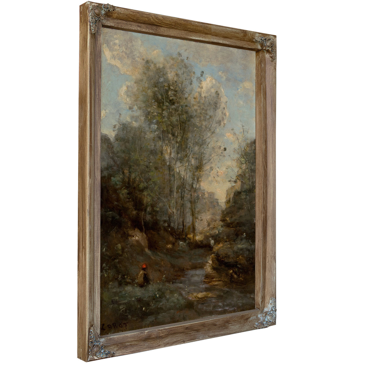 Le Vallon Des Chevres Souvenir du Lac By Camille Corot