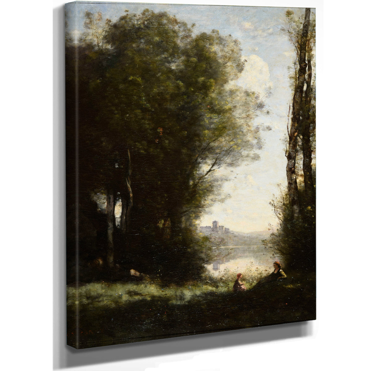 Les Deux Soeurs Sous Les Arbres Au By Camille Corot