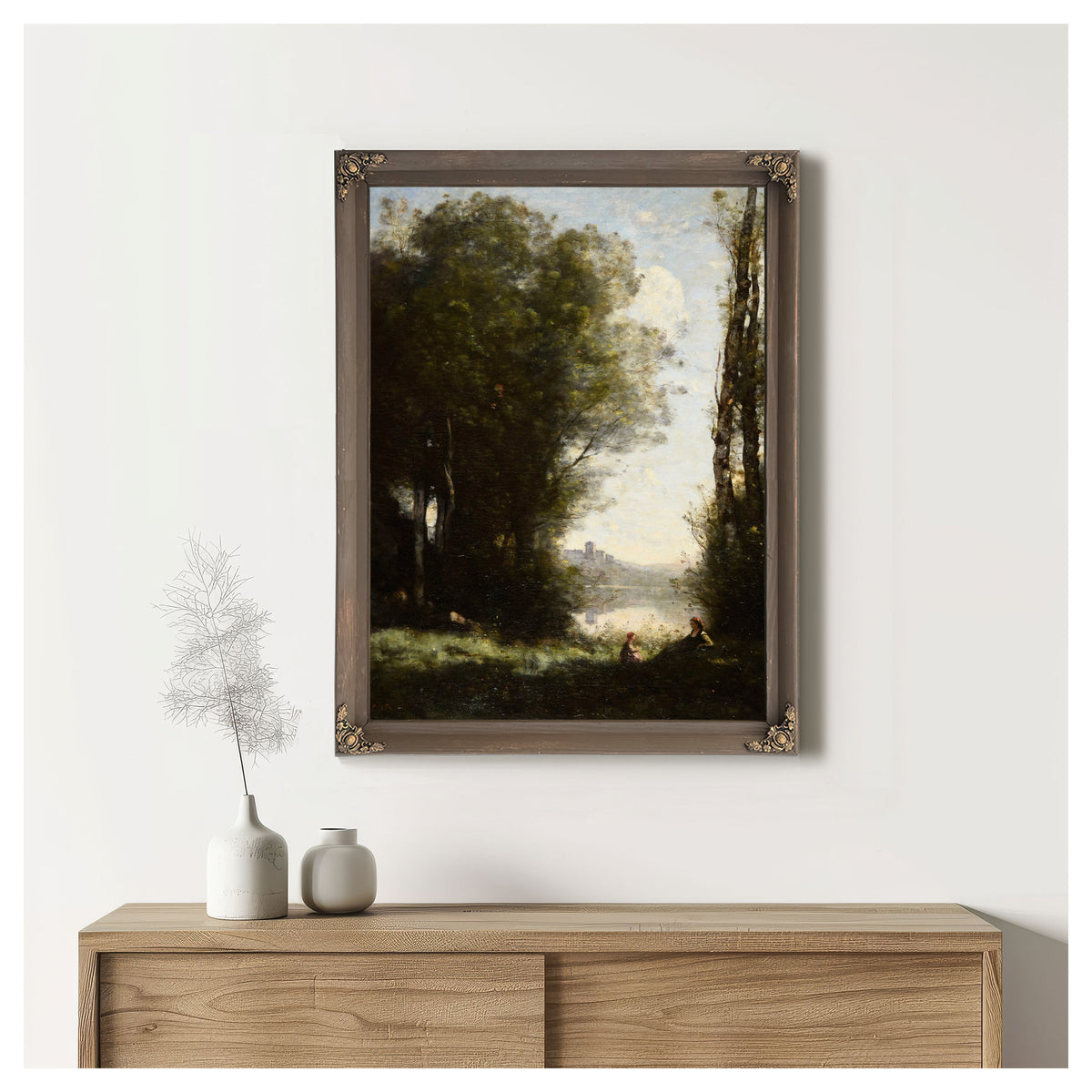 Les Deux Soeurs Sous Les Arbres Au By Camille Corot