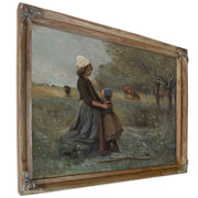 Les Deux Surs Dans la Prairie By Camille Corot
